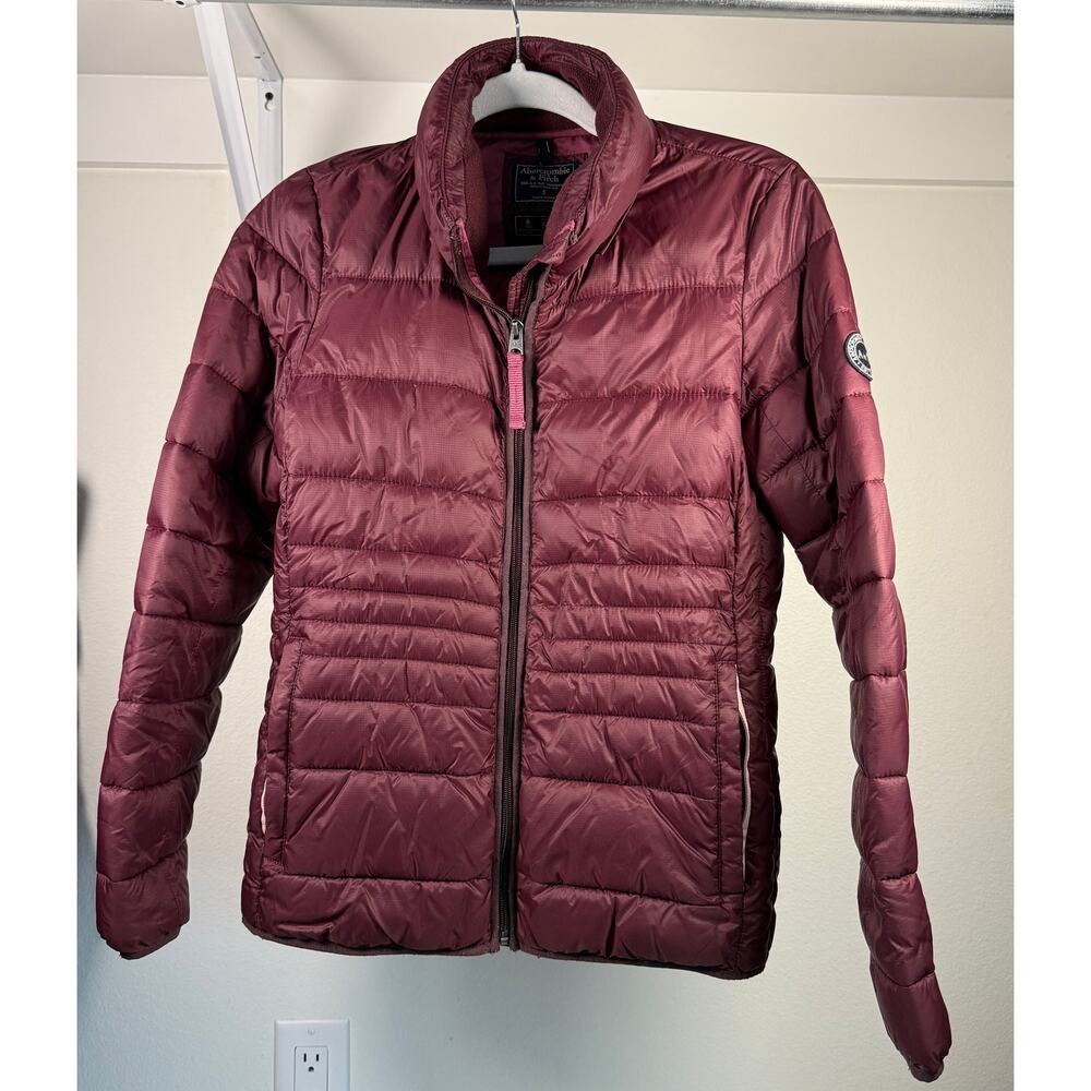Abercrombie & Fitch Puffer Jacket Full‎ Zip Cold Gear Size Small (No Hood)